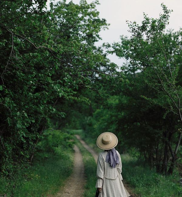 A winding path in a calm forest, symbolizing a journey to well-being.